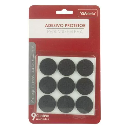 Adesivo de EVA protetor para móveis redondo 09 peças Wellmix