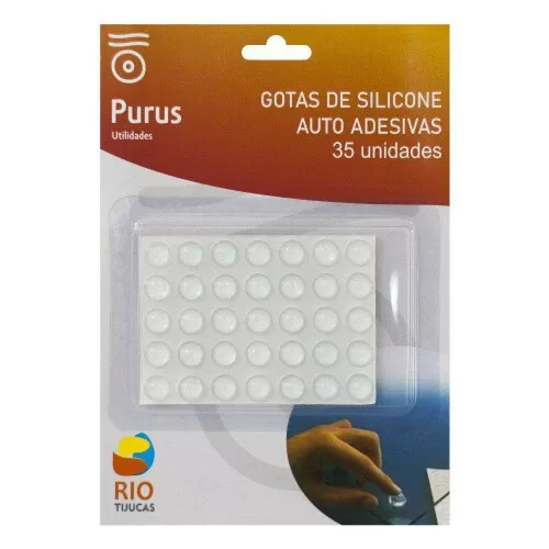 Adesivo gotas de silicone 0,8mm transparente com 35 unidades Rio tijucas