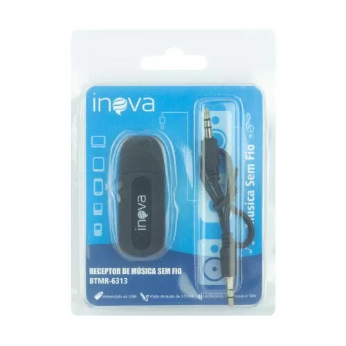 Adaptador receptor veicular wireless bluetooth BTMR-6313 Inova