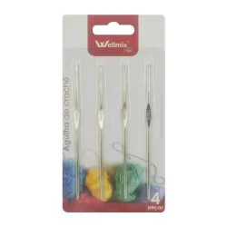 Agulha para croche 1,5mm blister com 04 unidades Wellmix