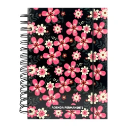 Agenda permanente flores com 160fls 14x21cm Amigold