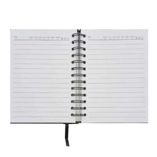 Agenda permanente unissex com 160fls 12,9x17,9cm Interponte