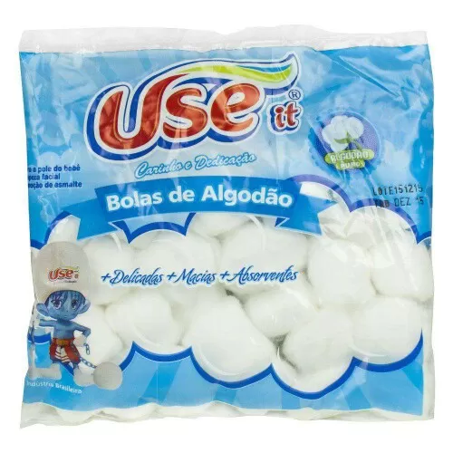 Algodão em bolas branco 20gm Use It