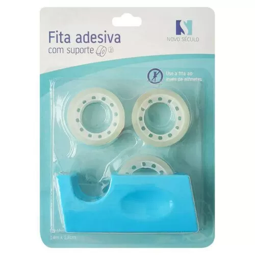 Aparelho para fita adesiva pequena kit com 03 fitas Novo Século