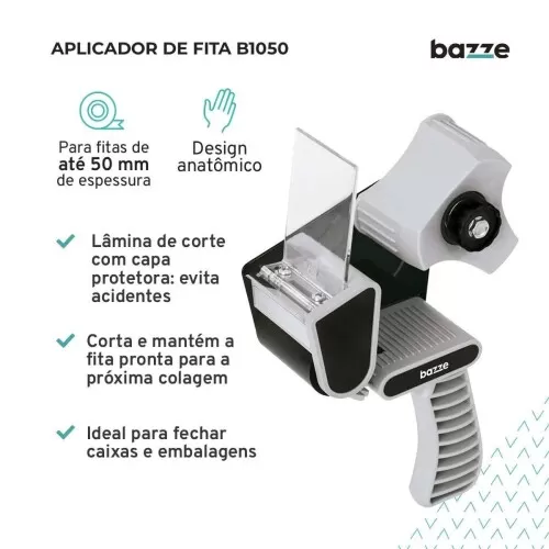 Aplicador de fita adesiva com cabo Bazze