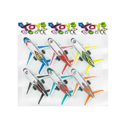 Avião de metal boing 8cm com 6 peças Balul