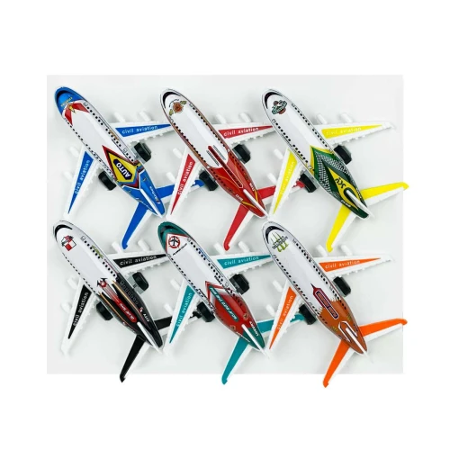 Avião de metal boing 8cm com 6 peças Balul