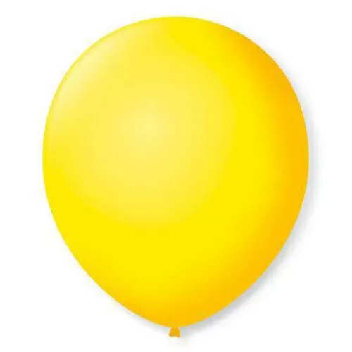 Balão 7.0 liso amarelo sol com 50 unidades São Roque