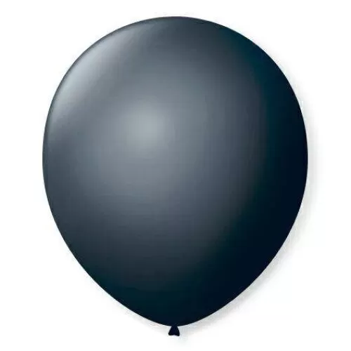 Balão 7.0 liso preto com 50 unidades São Roque