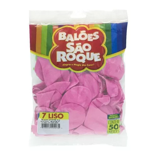 BALAO SAO ROQUE 7.0 LISO C/50 ROSA TUTI FRUTI (V)(M)