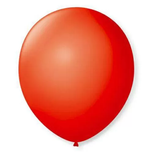 Balão 7.0 liso vermelho quente com 50 unidades São Roque