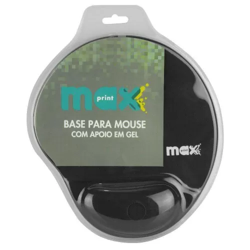 Base para mouse com apoio gel preto Maxprint