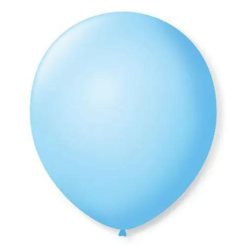 Balão 7.0 liso azul baby com 50 unidades São Roque