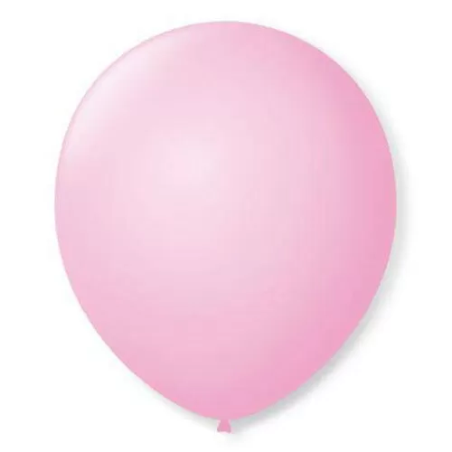 Balão 7.0 liso rosa baby com 50 unidades São Roque