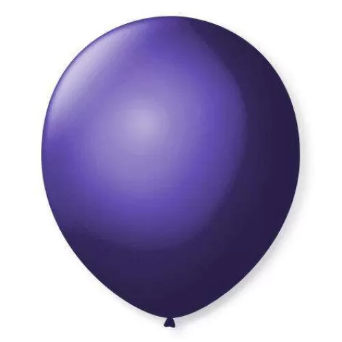 Balão 7.0 liso roxo com 50 unidades São Roque