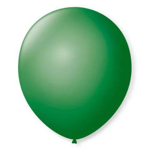 Balão 7.0 liso verde bandeira com 50 unidades São Roque