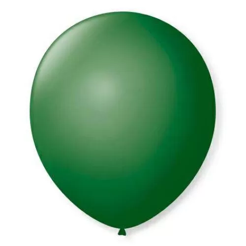 Balão 7.0 liso verde folha escuro com 50 unidades São Roque