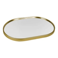 Bandeja de espelho decorativa oval 20x29,7cm Moment