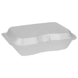 Bandeja isopor para hambúrguer com tampa 22x14cm com 100 unidades J1 DHA1 Darnel