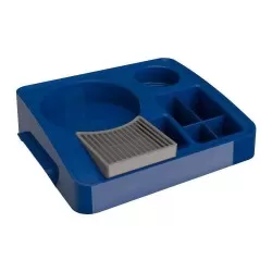 Bandeja organizadora para servir café 27X24cm 6 divisões azul Unitermi