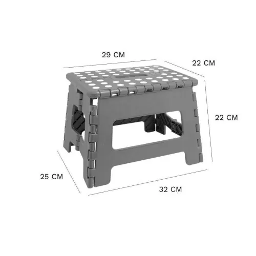 Banqueta plástica dobrável 22cm