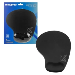 Base para mouse ergonômico com apoio de gel preto Maxprint