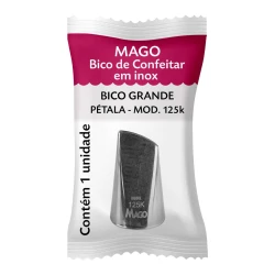 Bico para confeitar em inox grande pétala 125K Mago