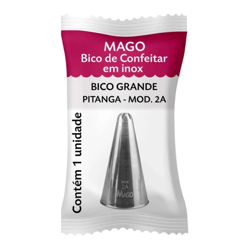 Bico para confeitar em inox grande pitanga 2A Mago