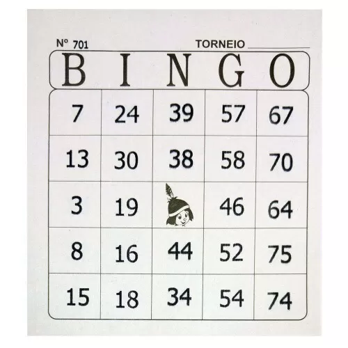 Bloco de bingo jornal 12x11cm com 100 folhas Tamoio