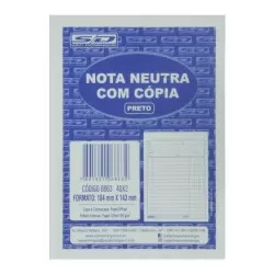 Bloco pedido 2 vias pequeno nota neutra 104x143mm São Domingos