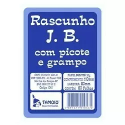 Bloco rascunho jornal 11x8cm com 80 folhas Tamoio