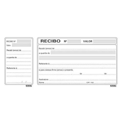 Bloco recibo comercial com canhoto São Domingos