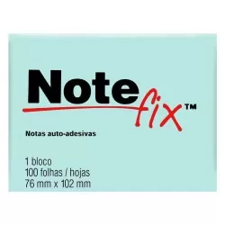 Bloco autoadesivo 76mmX102mm azul com 100 folhas 3m Note Fix