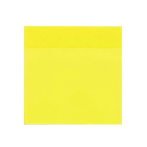 Bloco autoadesivo 76mmX76mm amarelo neon transparente com 50 folhas Maxprint