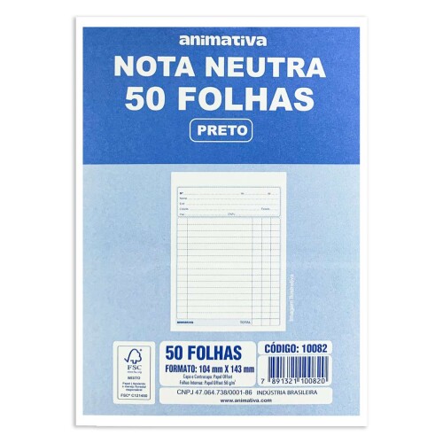 Bloco pedido 01 via pequeno nota neutra 10082 São Domingos