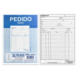 Bloco pedido 1 via grande 137x207mm com 50 folhas São Domingos