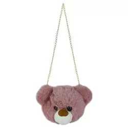 Bolsa infantil de pelúcia cabeça de urso Interponte