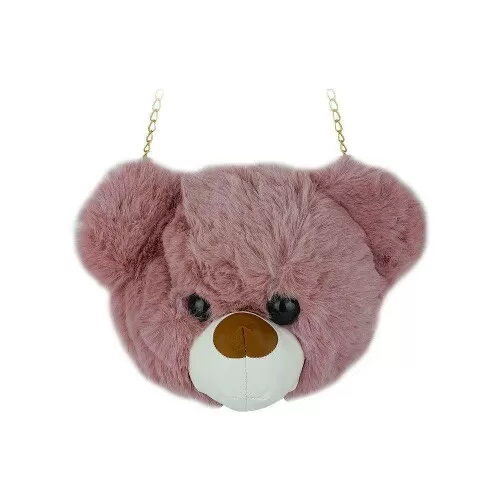 Bolsa infantil de pelúcia cabeça de urso Interponte