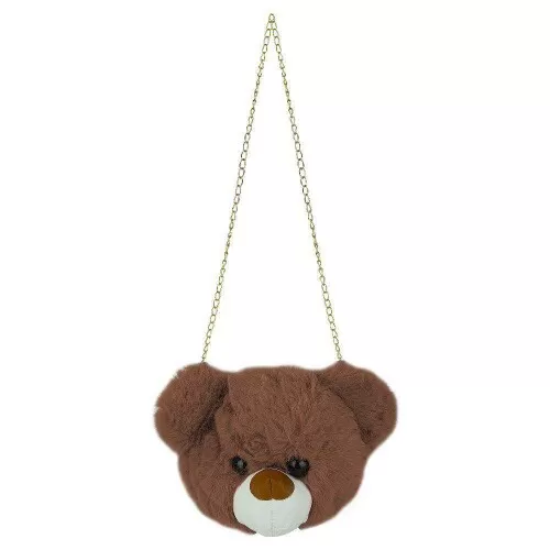 Bolsa infantil de pelúcia cabeça de urso Interponte