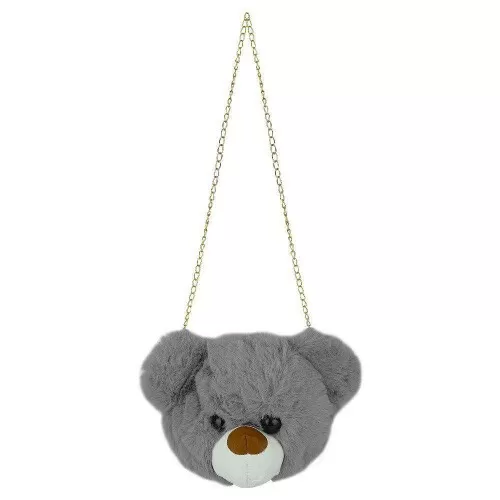 Bolsa infantil de pelúcia cabeça de urso Interponte