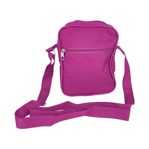 Bolsa de lona transversal shoulder bag 20x15cm cores sortidas