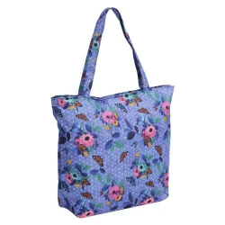 Bolsa feminina multiuso flores com borboletas 35x43cm Clio Style