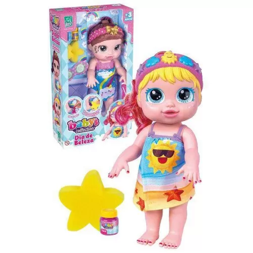 Boneca Babys Collection dia de beleza 562 Super Toys