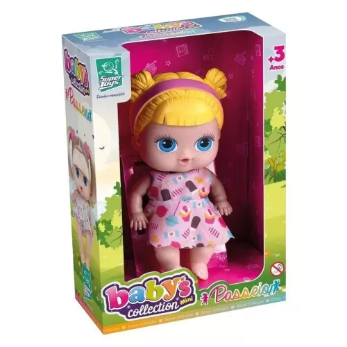 Boneca Babys Collection passeio 499 Super Toys