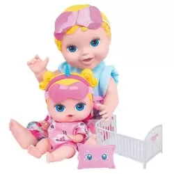 Boneca Babys Collection festa do pijama com 02 bonecas Super toys