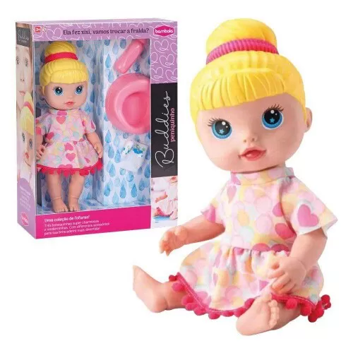 Boneca Buddies faz xixi 30cm com acessórios Bambola