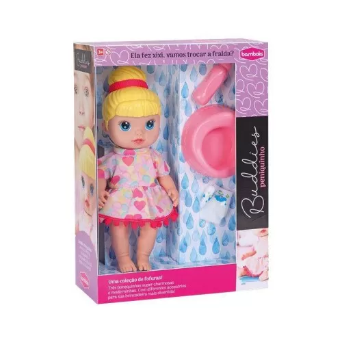 Boneca Buddies faz xixi 30cm com acessórios Bambola