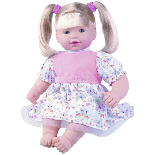 Boneca Manu frases com cabelo 58cm Super Toys