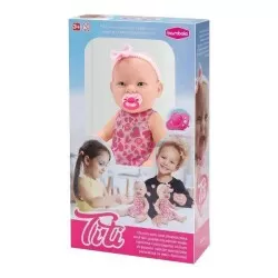 Boneca Titi 35cm careca com chupeta Bambola