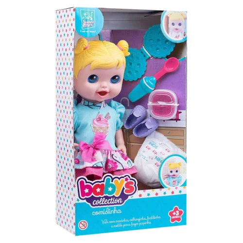 Boneca babys comidinha e acessórios Super Toys